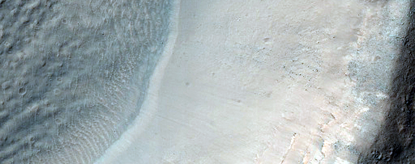 Gullies in Small Crater in Terra Cimmeria