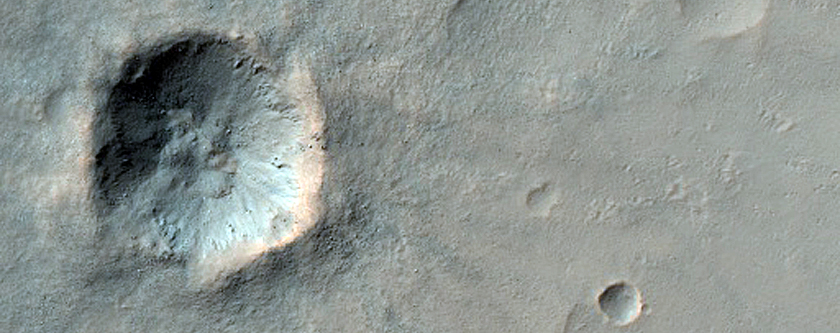 Small Very Fresh Impact Crater