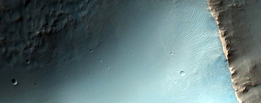 Crater on Crater Rim in Southern Solis Planum