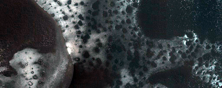 Seasonal Monitoring of Large Dune on Crater Floor