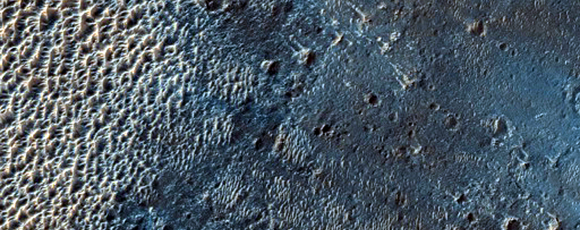 Crater and Wrinkle Ridge