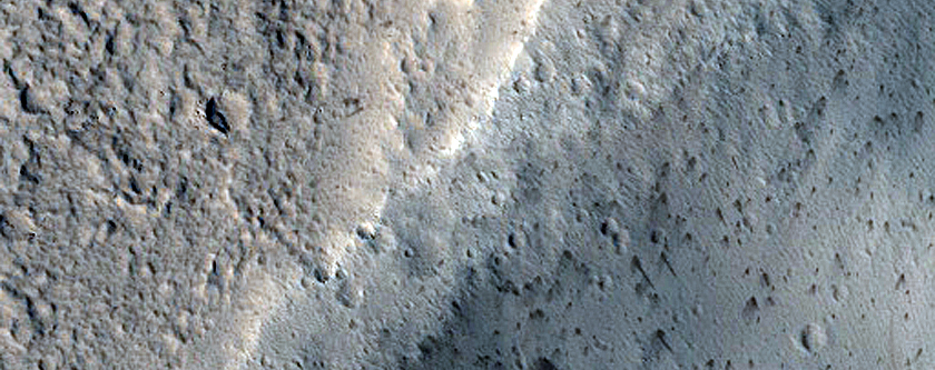 Secondaries of Large New Primary Crater in Tempe Terra