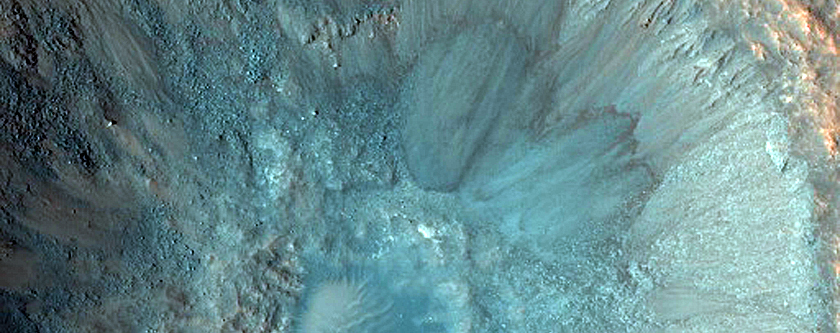 Monitor Slopes of Impact Crater near Mawrth Vallis