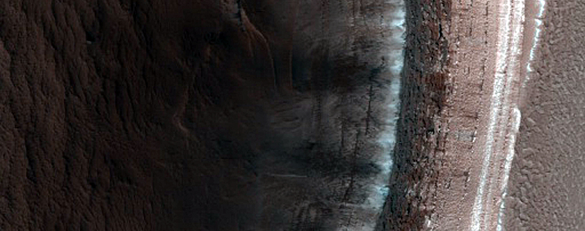 Active North Polar Layered Deposits Scarp Monitoring