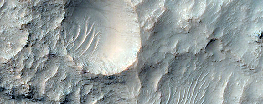 Layers on Floor of Large Crater