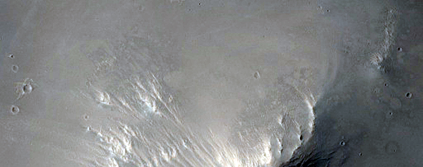 Steep Slopes of Impact Crater