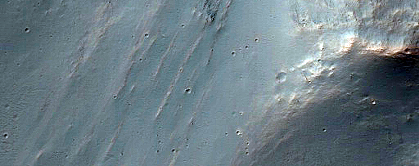 Bright Blocks in Lampland Crater