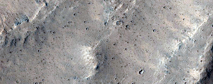 Channel within Larger Channel near Chia Crater