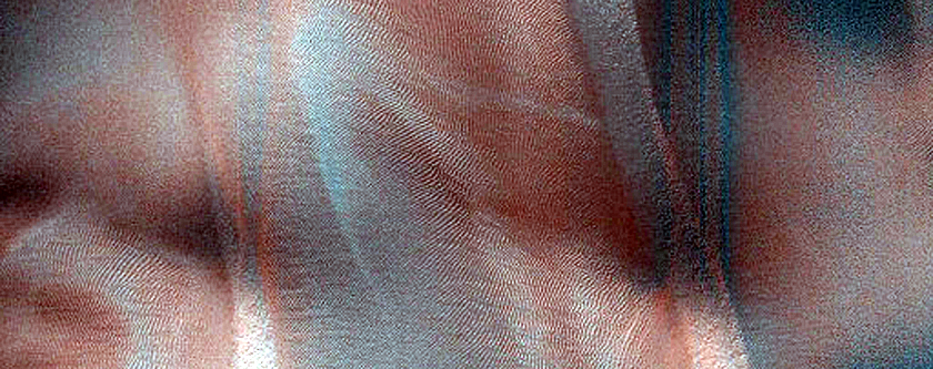 Crater Dune Field Frosting Processes
