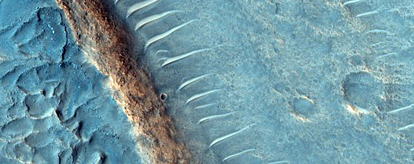 Pitted Ridge in Acidalia Planitia