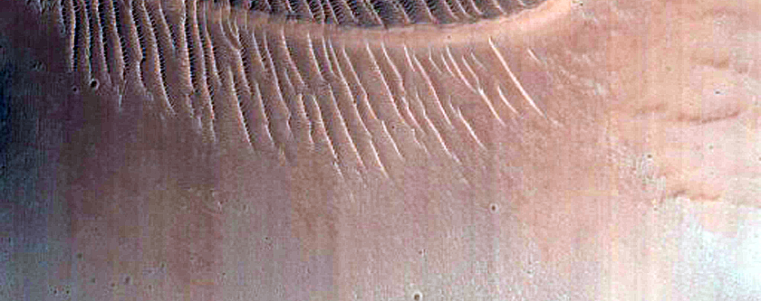 Crater Northwest of Argyre Planitia
