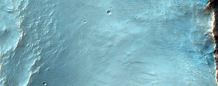 Eastern Rim of Crater in Thaumasia Planum