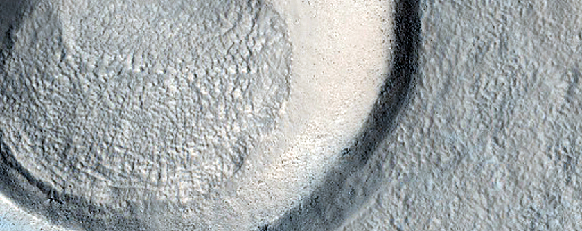 Crater in Utopia Planitia
