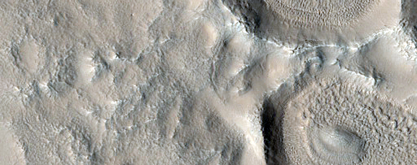 Crater Fill in Utopia Planitia
