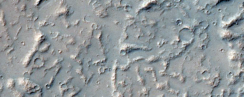 Contacts and Fossae in Daedalia Planum