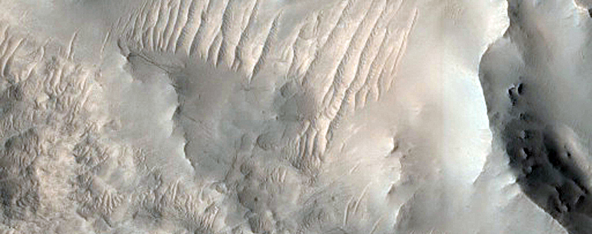 Layers on Valley Wall in Northern Mid-Latitudes