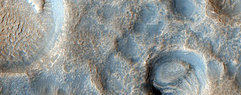 Crater Deposits in Northern Mid-Latitudes