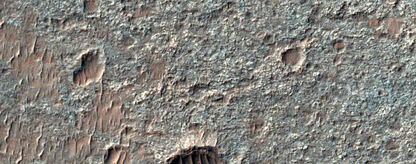 Layered Bedrock on Floor of Vinogradov Crater