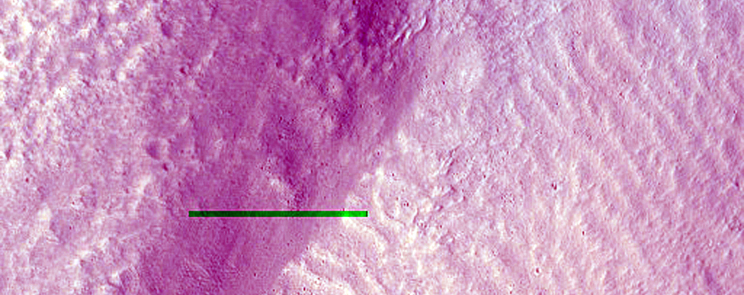 Fresh Impact Crater in Tempe Terra