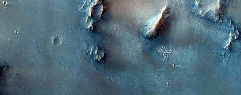 Terrain West of Jezero Crater