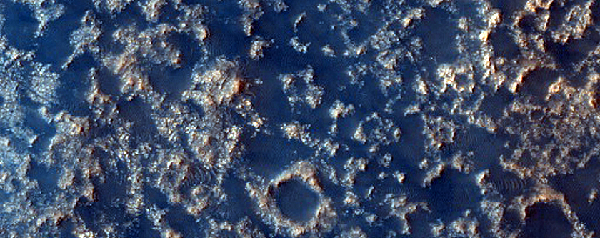 Possible Pyroxene-Rich Terrain on Crater Floor Northeast of Jezero Crater
