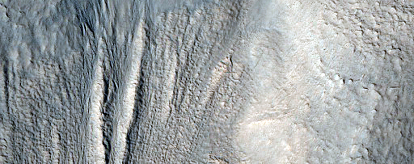 Inverted Gullies and Dipping Layers