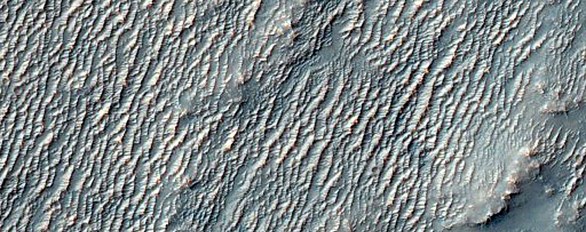 Ridge in Crater in Noachis Terra