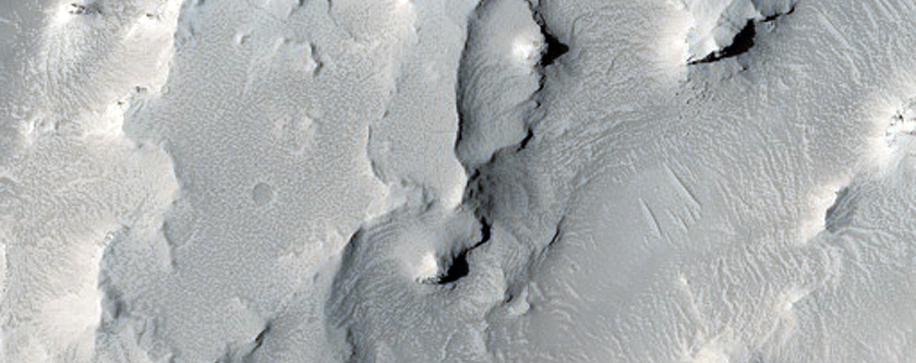 Ridges in Northern Arabia Terra Crater Fill