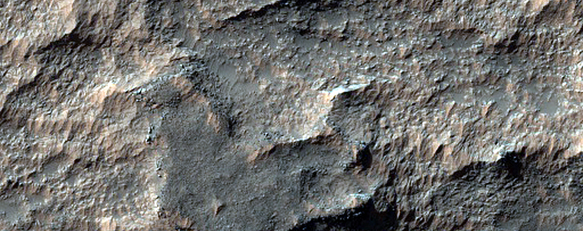 Contact between Ejecta and Surrounding Terrain