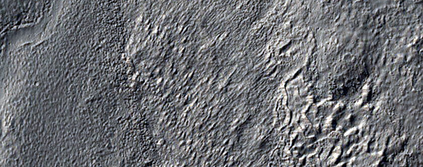 Channel Network in Crater North of Kepler Crater