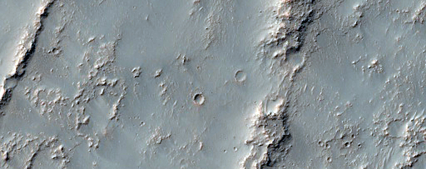 Ridges in Crater in Terra Sabaea