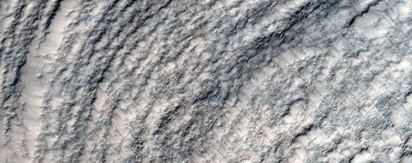Layers in Depression in Hellas Planitia