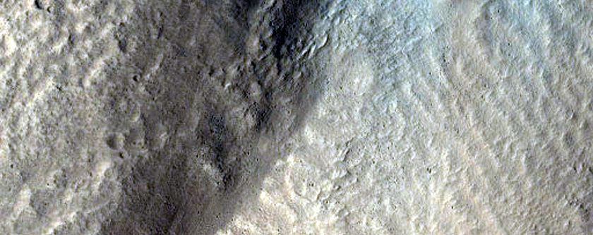 Fresh Impact Crater in Tempe Terra