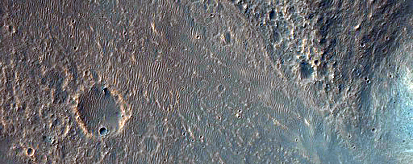 Faulted Alluvial Fan and Catchment in Eos Chasma