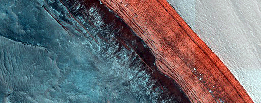 Test Geographic Extent of Frost-Dust Avalanches on North Polar Scarps