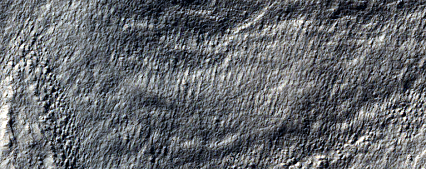 Flow Features in Crater North of Kepler Crater
