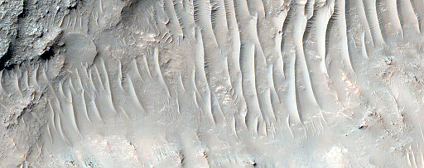 Layers on Crater Floor in Terra Sabaea