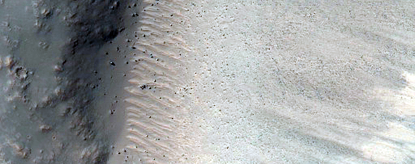 Monitoring Slope Features in Krupac Crater