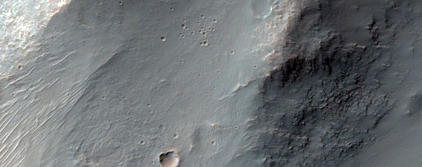 Northwest Noachis Terra Crater with Phyllosilicate-Rich Wall