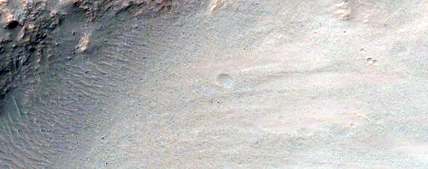 Layers in Crater North of Hellas Planitia