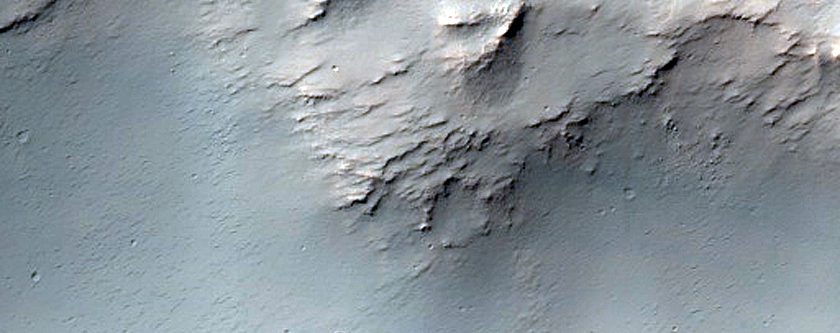 Layers in Crater Wall in Terra Sabaea