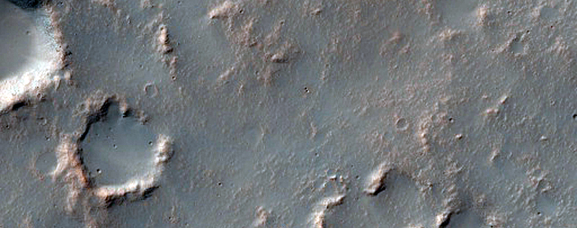 Channel and Crater in Terra Sabaea