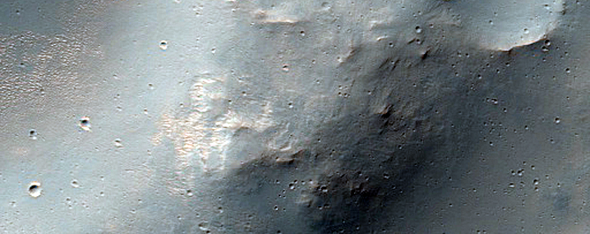 Channel outside Crater in Tyrrhena Terra