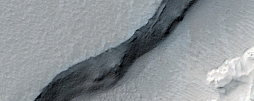 Low Shield Vent and Pit Northeast of Arsia Mons