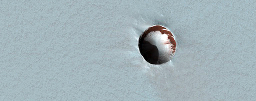 Small Crater on North Polar Deposits