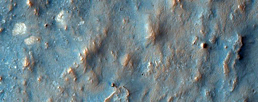 Bedrock in Northeast Syrtis Major Region