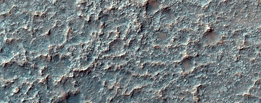 Crater Floor West of Ganges Chasma