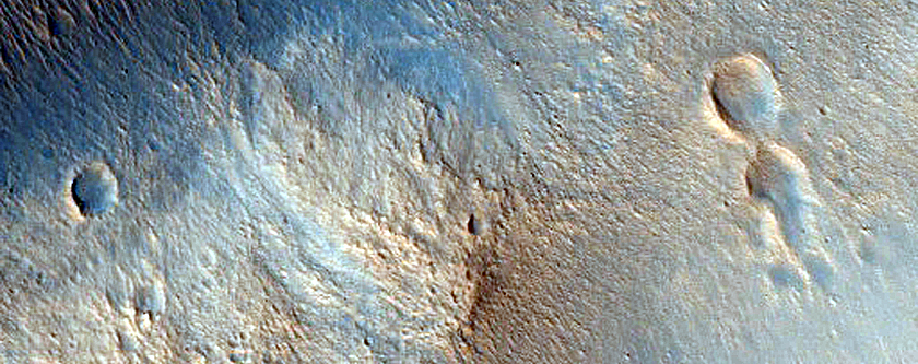 Impact Crater at Base of Streamlined Island