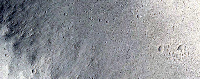 Impact Crater adjacent to Ravine