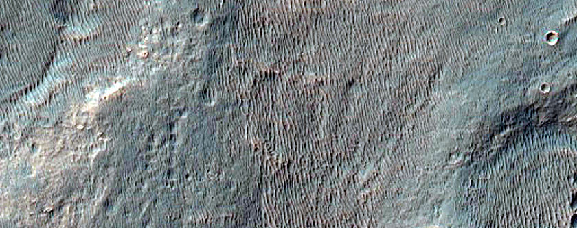 Channels North of Eberswalde Crater